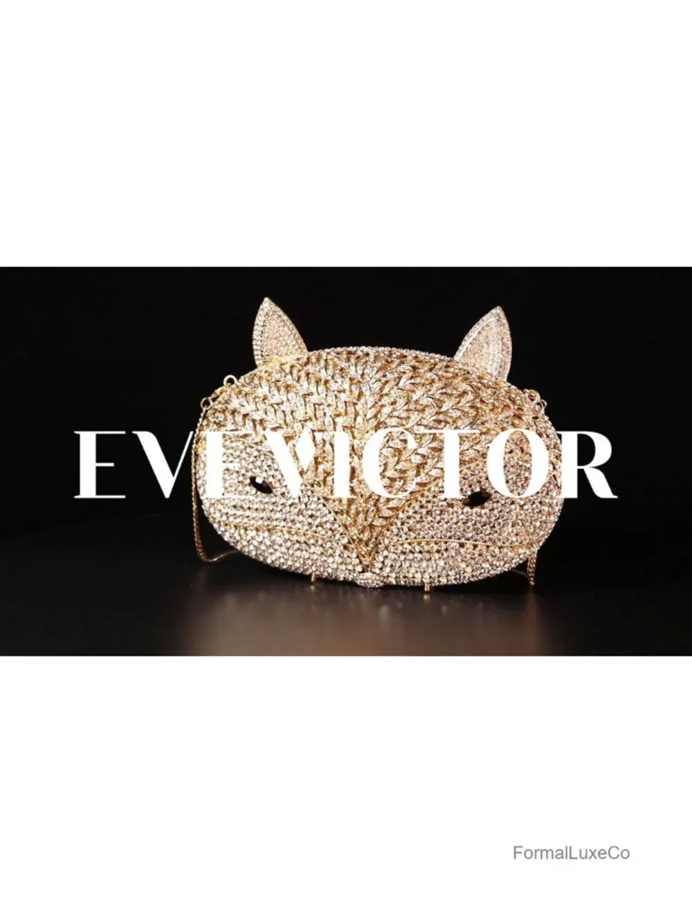 Rhinestone Clutch Purse Evening Handbag with Chain for Prom Party Wedding